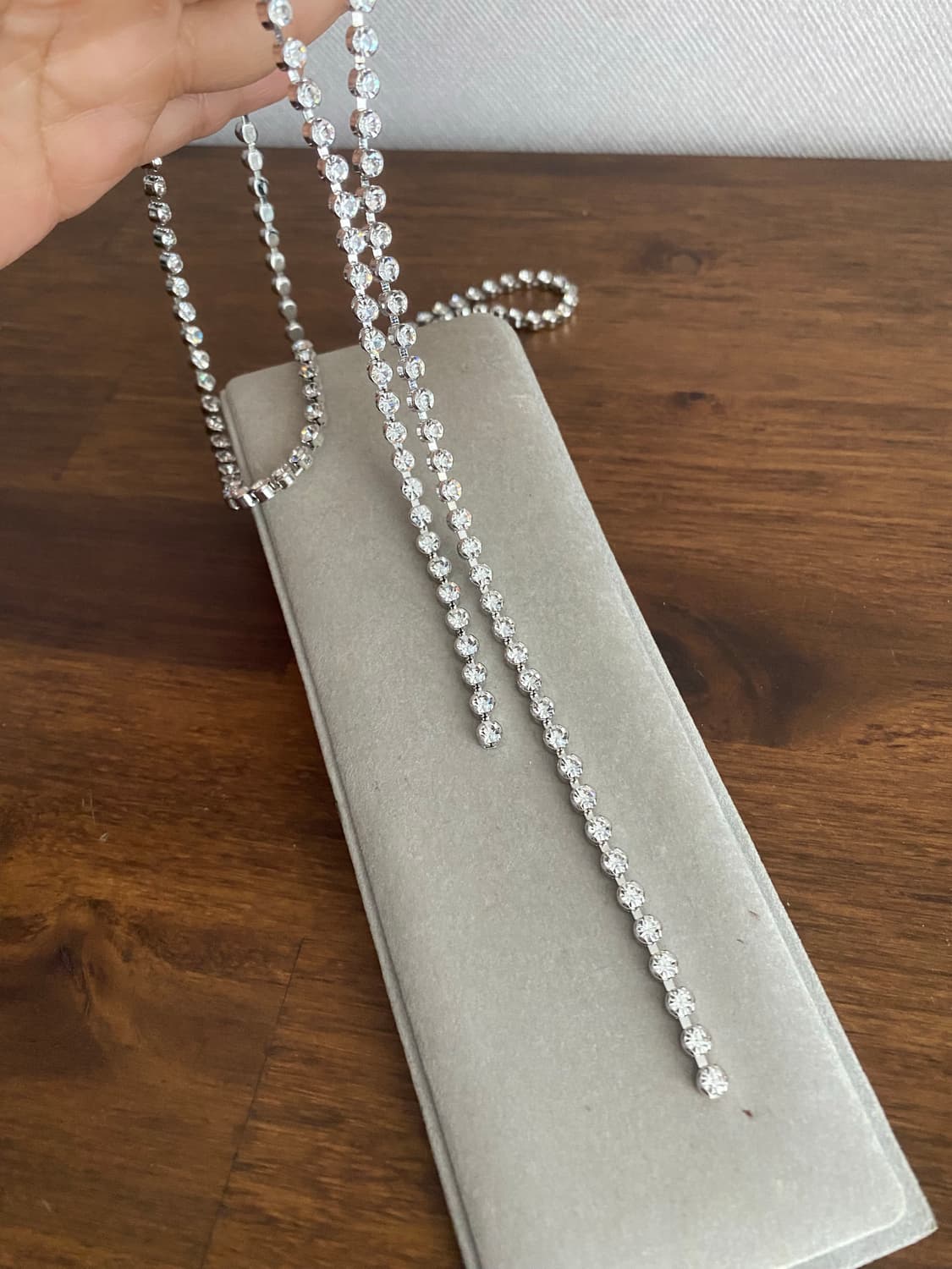 악세서리 큐빅 롱 테니스목걸이 상품이미지2
