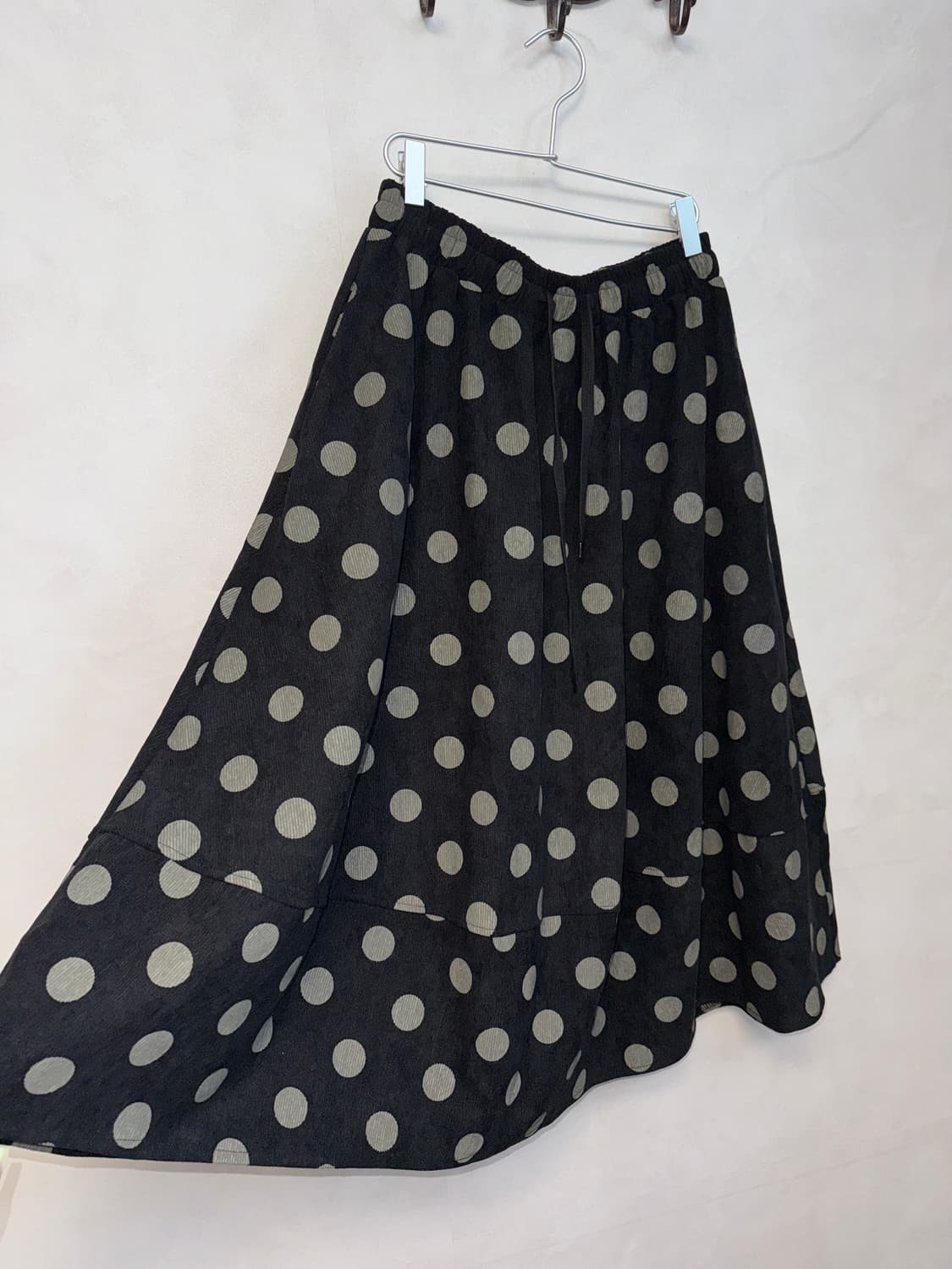 Black corduroy dot balloon skirt 상품이미지2