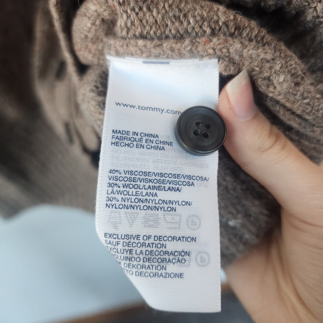 타미힐피겨 브라운 롱 가디건 상품이미지5