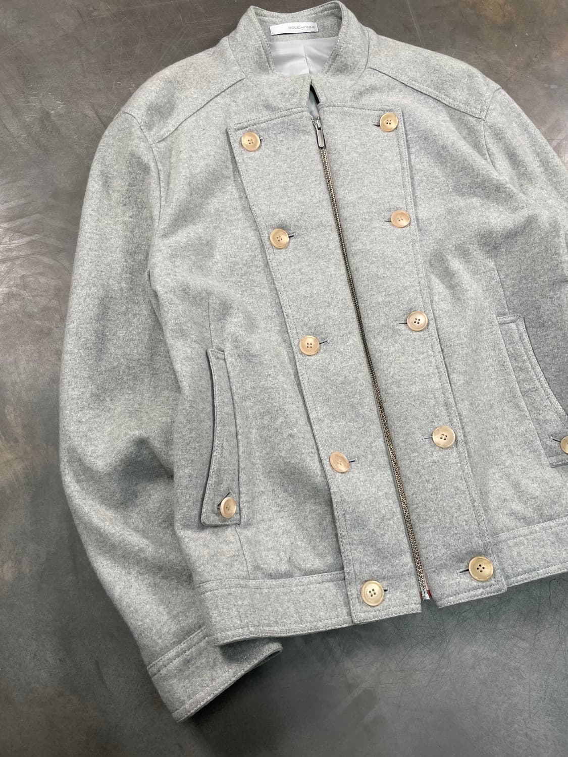 솔리드 옴므 울 봄버 자켓 상품이미지2