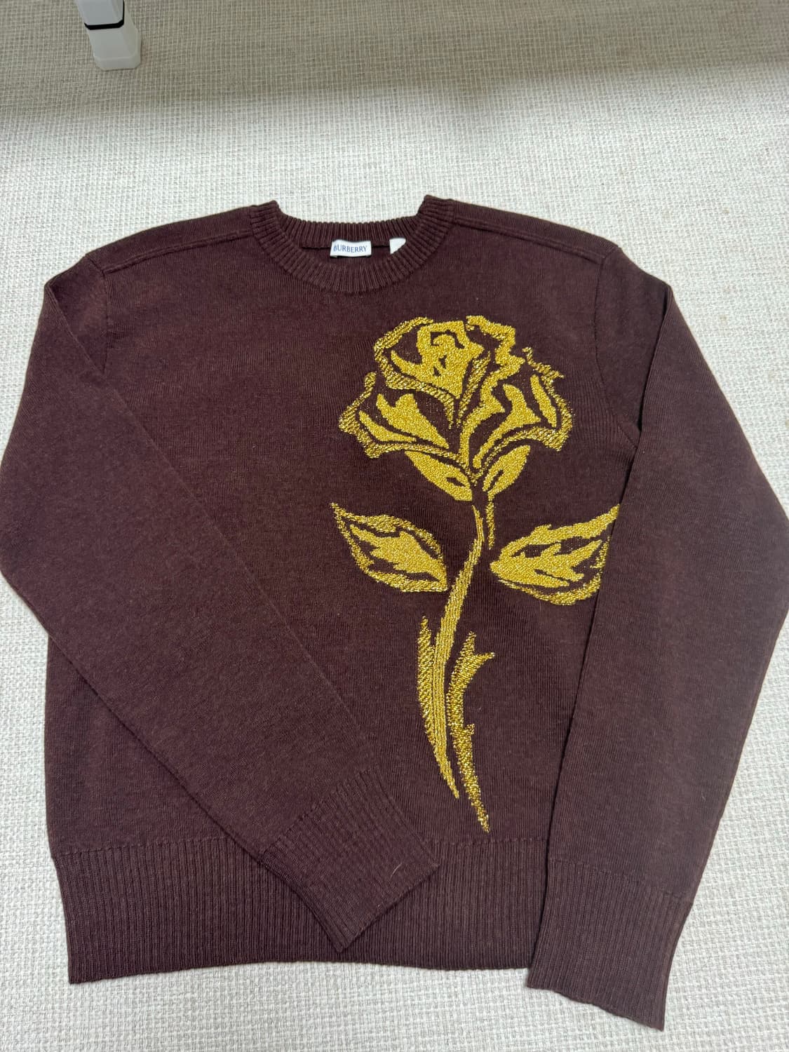 버버리 23fw 로즈 안타르시아 금사 울니트 XL(105-110) 상품이미지4