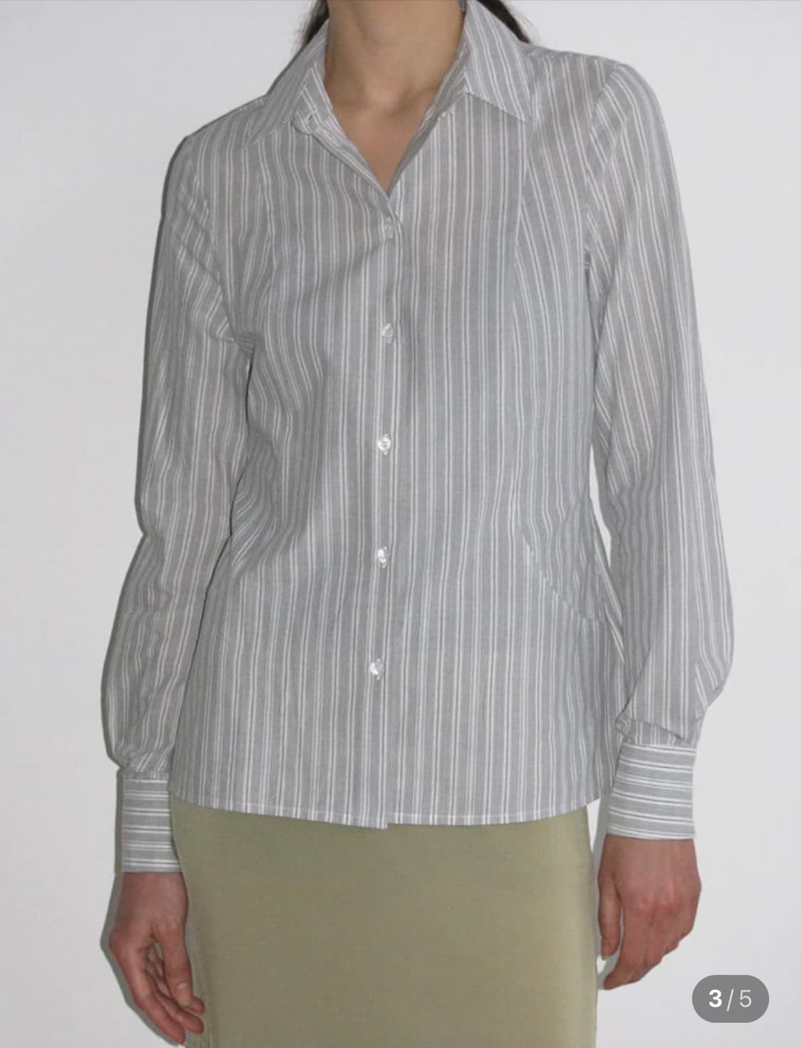 팔로마울 Line 코튼스트라이프 셔츠 그레이 L 상품이미지1