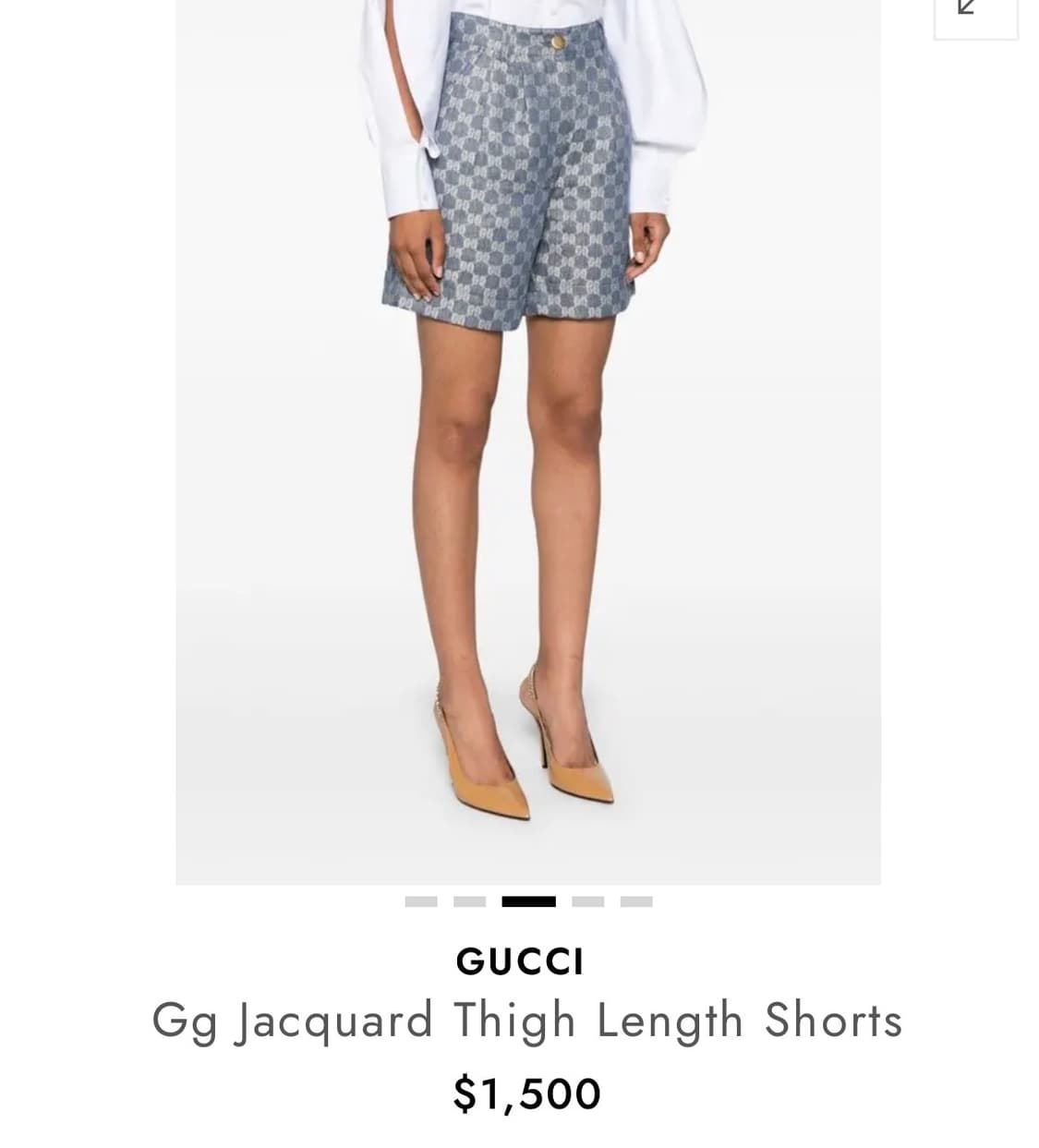 25 텍달린 새상품 정품 구찌 / 정가190만 모노그램 린넨 반바지 쇼츠 상품이미지2