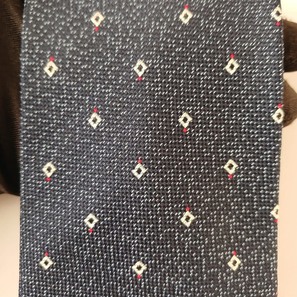 샤를 주르당 실크 네이비 패턴 넥타이 8.2cm A+등급 A19280
 상품이미지6