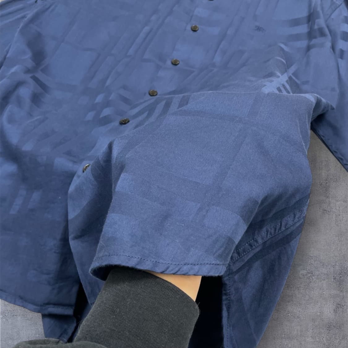 버버리 Burberry 네이비블루 노바체크 코튼 셔츠 XL 상품이미지6