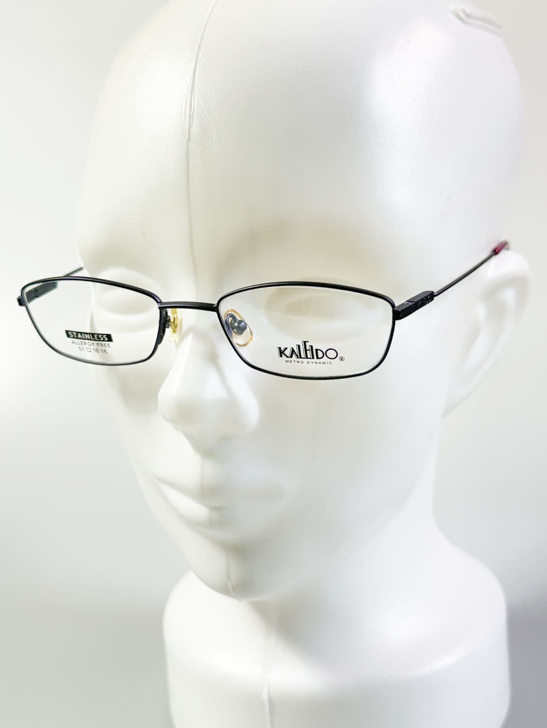 90s KALEIDO 맷 퍼플 슬림 스퀘어 메탈 빈티지 안경 상품이미지8