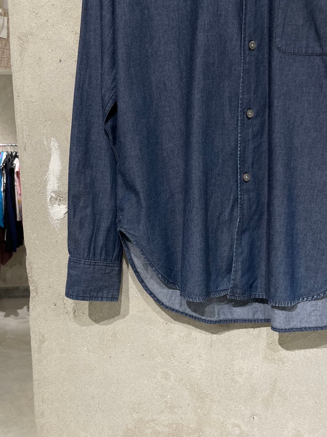 엔지니어드 가먼츠 딥 블루 싱글 포켓 코튼 셔츠 상품이미지4