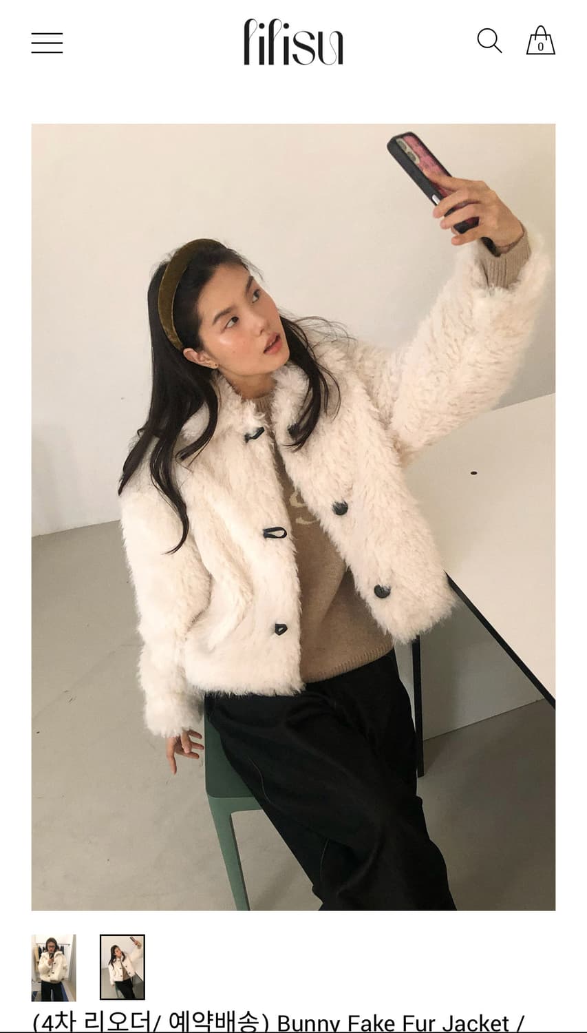 리리수 bunnyfake퍼자켓  상품이미지2