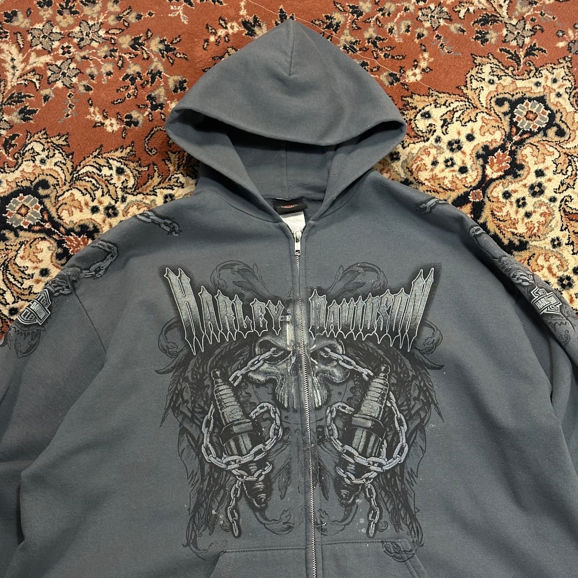 할리데이비슨 플레임 후드집업 (2XL-3XL) 상품이미지3