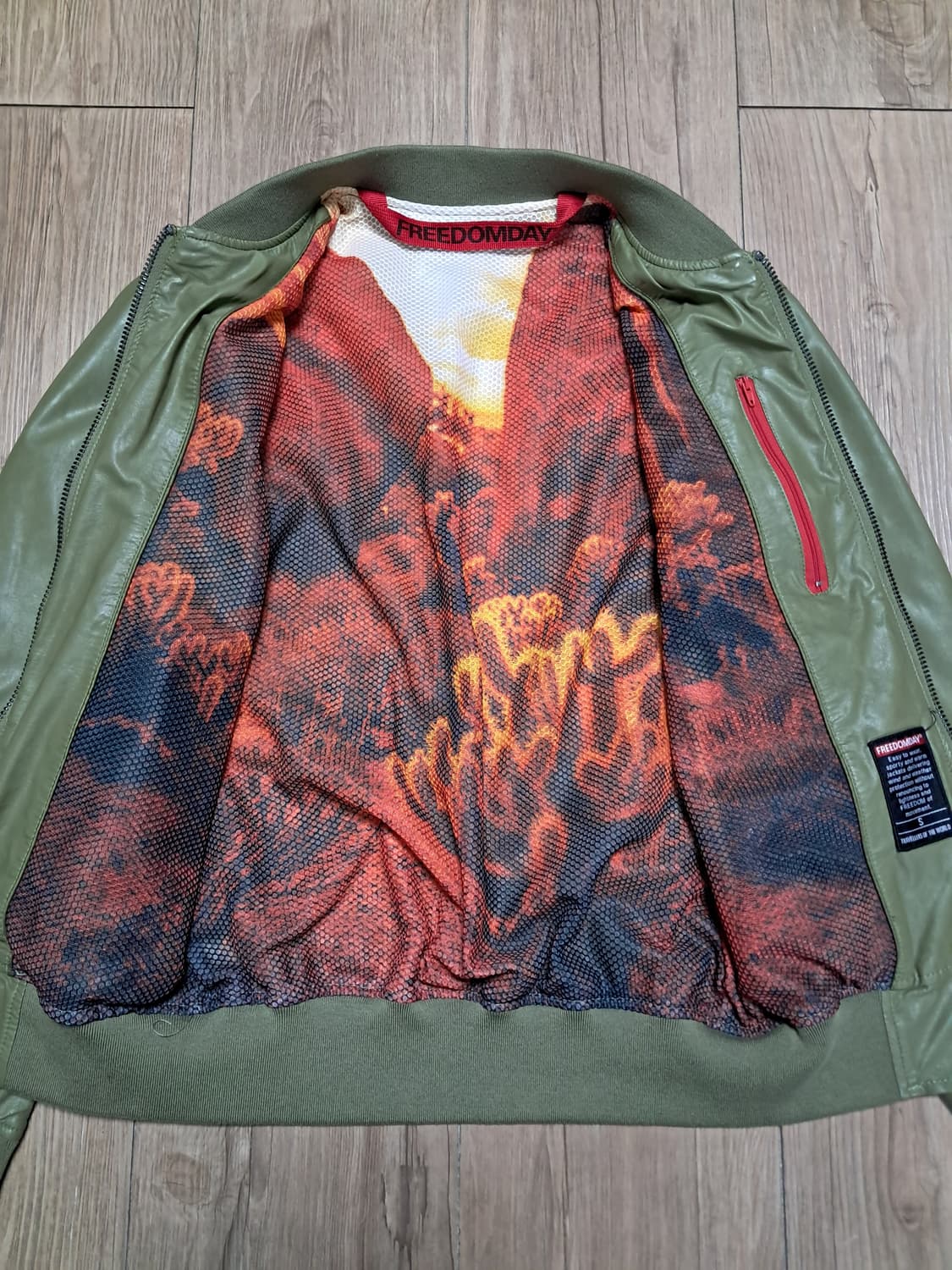 프리덤데이 레더 블루종 S 상품이미지6