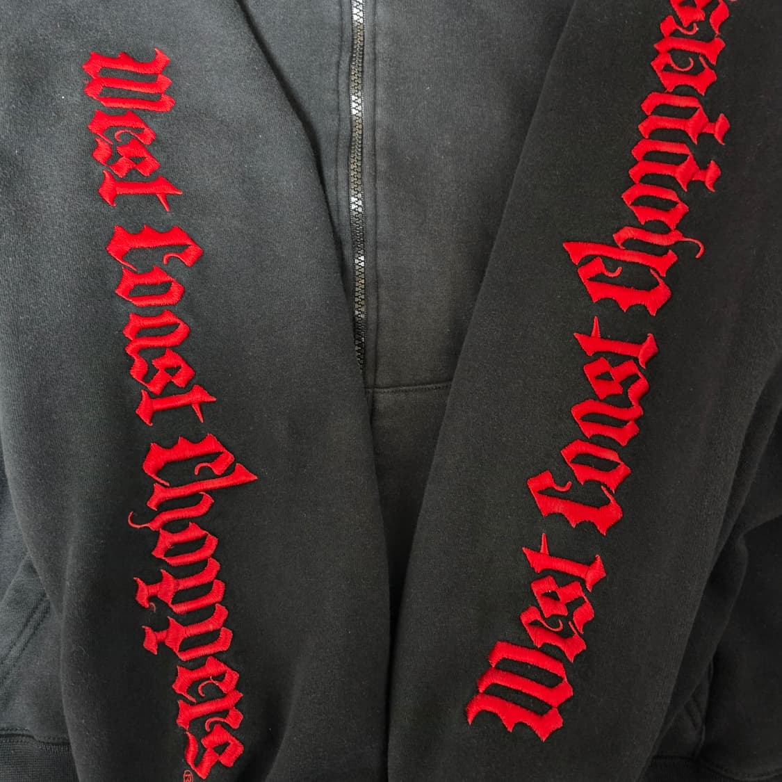 [XXL] 빈티지 웨스트코스트차퍼스 더블페이스 써멀 후드집업 블랙 상품이미지6