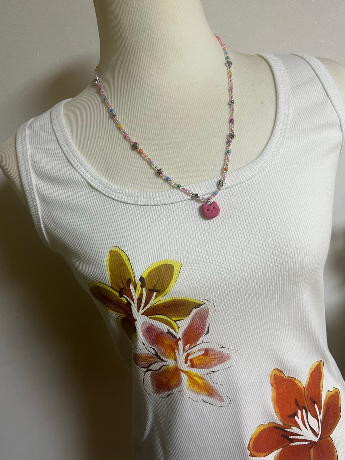 [핸드메이드] 고양이 비즈목걸이 상품이미지6