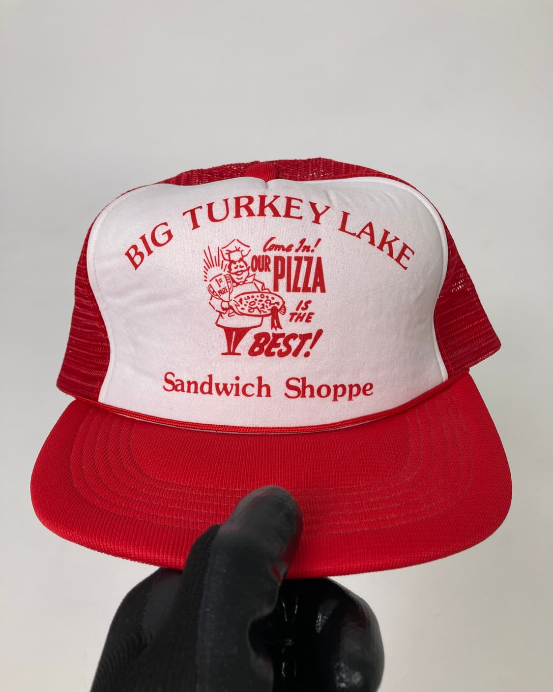 90s Trucker Hat (white/red) 상품이미지1