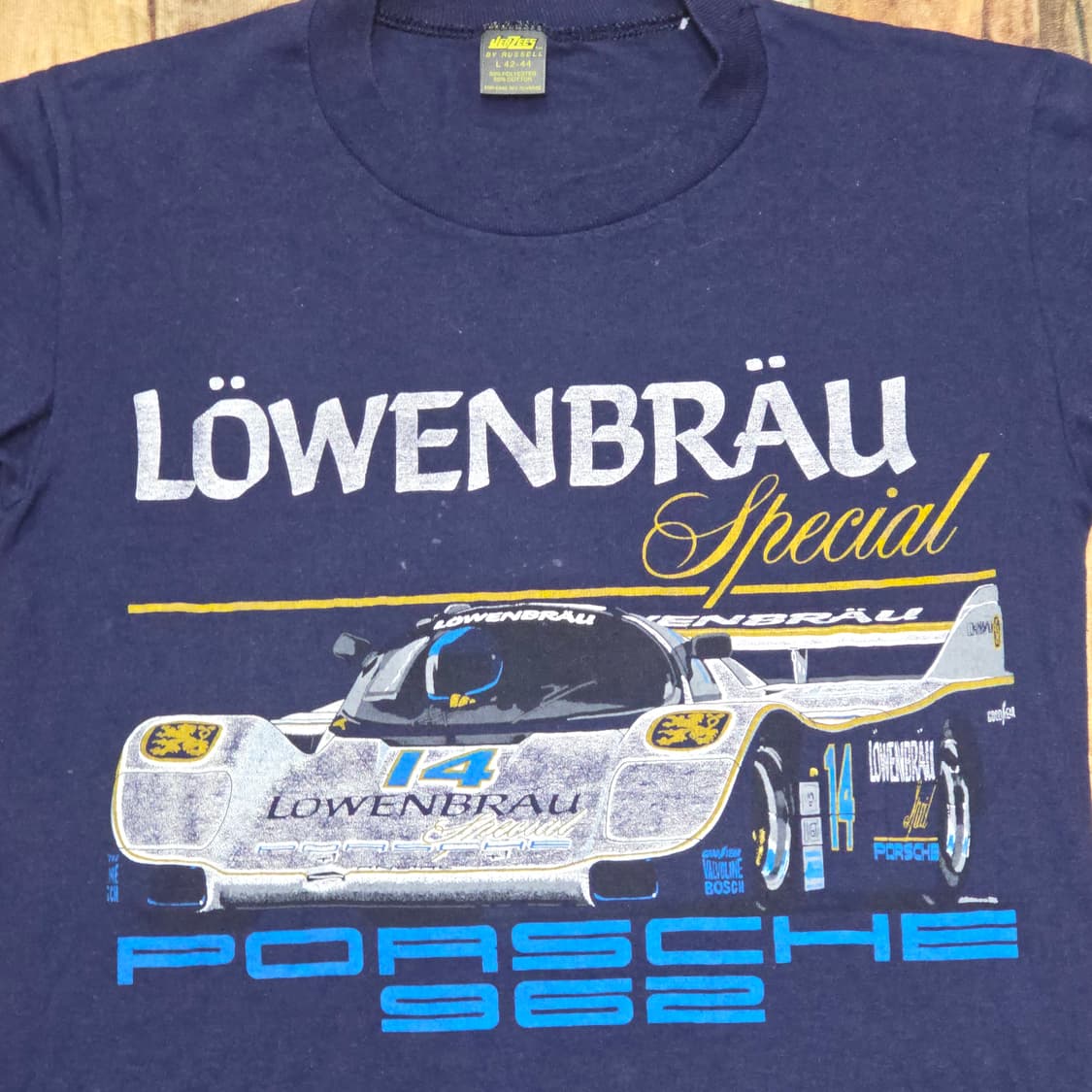 Vintage 80s JERZEES BY RUSSELL 포르쉐레이싱티셔츠 상품이미지2
