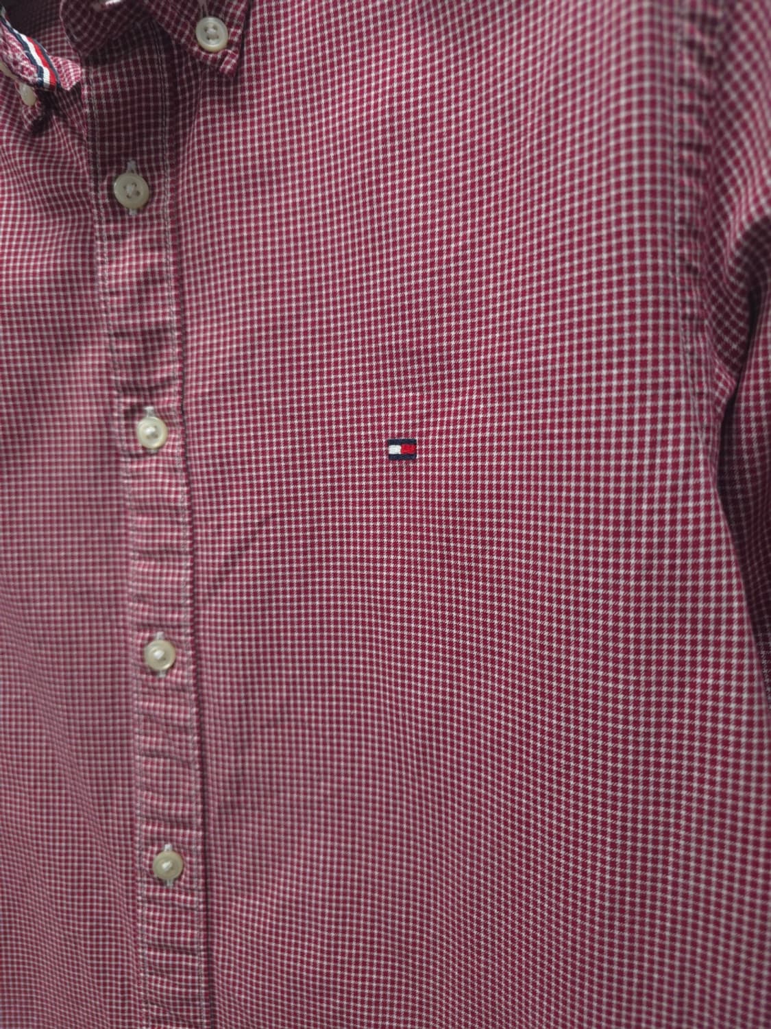 ​타미힐피거 여성 레드 체크 긴팔 셔츠 (슬림핏 S) 상품이미지3