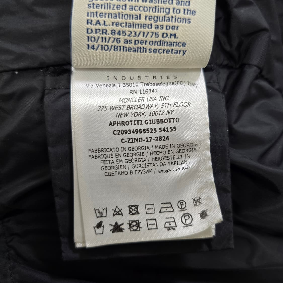 몽클레어 아프로티티 여성 패딩 00사이즈 44 판매 상품이미지5
