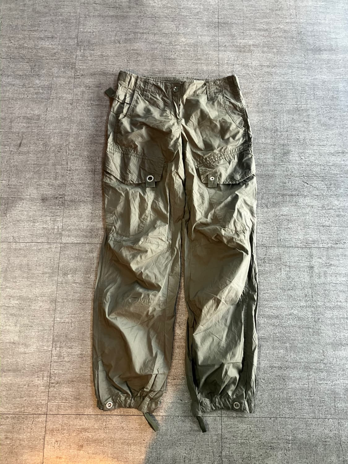 일본빈티지 Colors 올드스쿨아메카지 조리개 조거팬츠 카키 상품이미지1