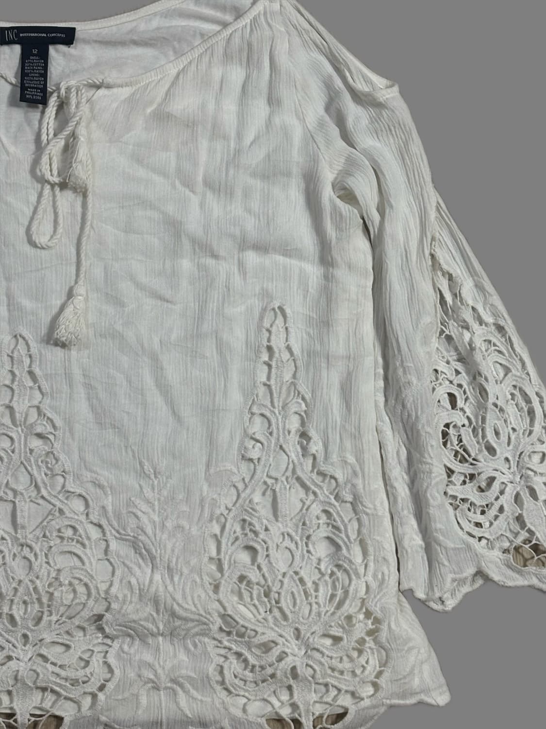 빈티지 INC 화이트 레이스 오프숄더 블라우스 상품이미지3