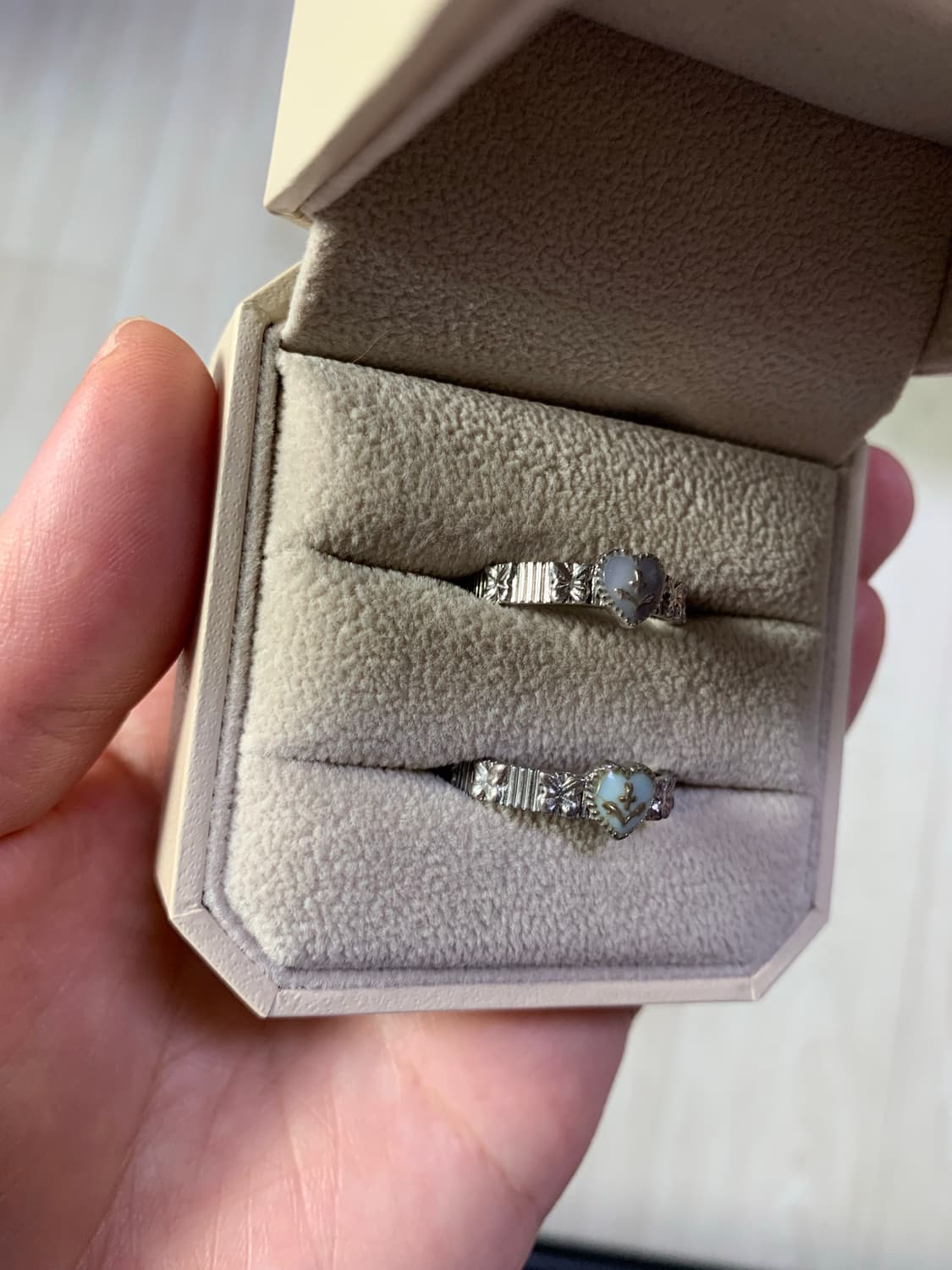 실버925 반지 한 쌍 일괄 상품이미지3