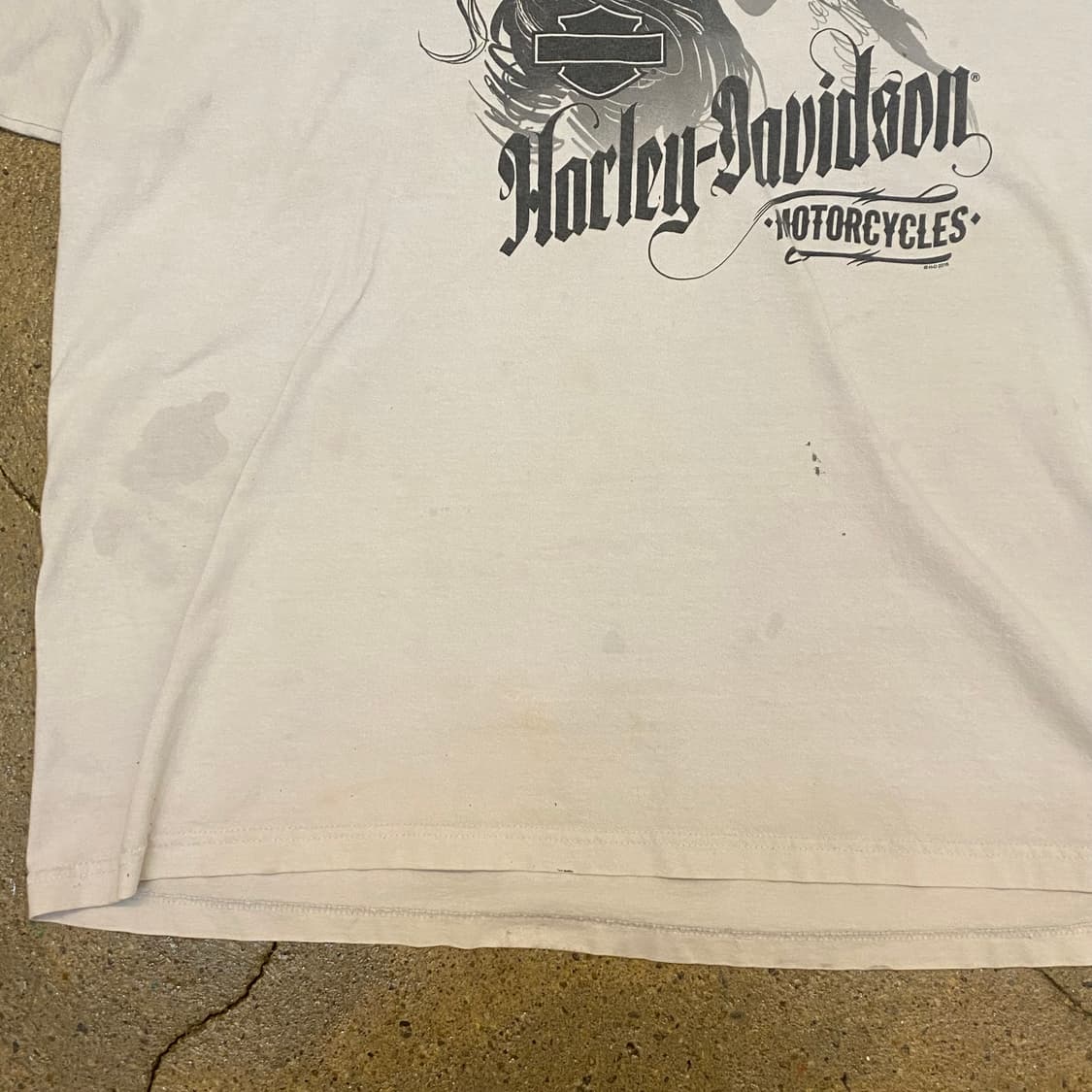 미국 빈티지 할리데이비슨 레어 유니크 프린팅 티셔츠 반팔티 상품이미지4