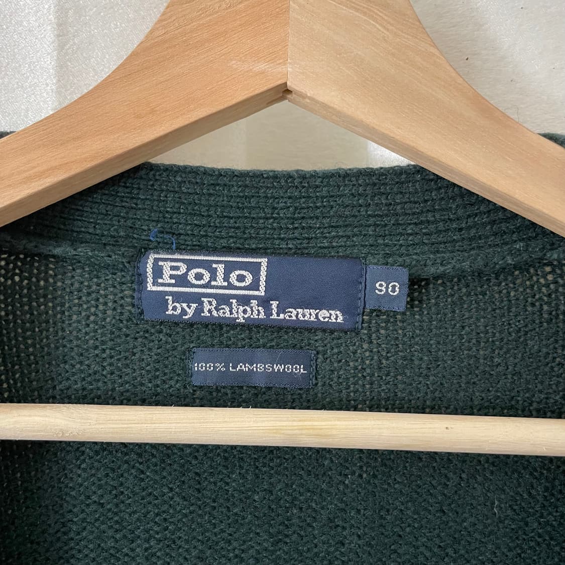 폴로 그린 브이넥 가디건 상품이미지5