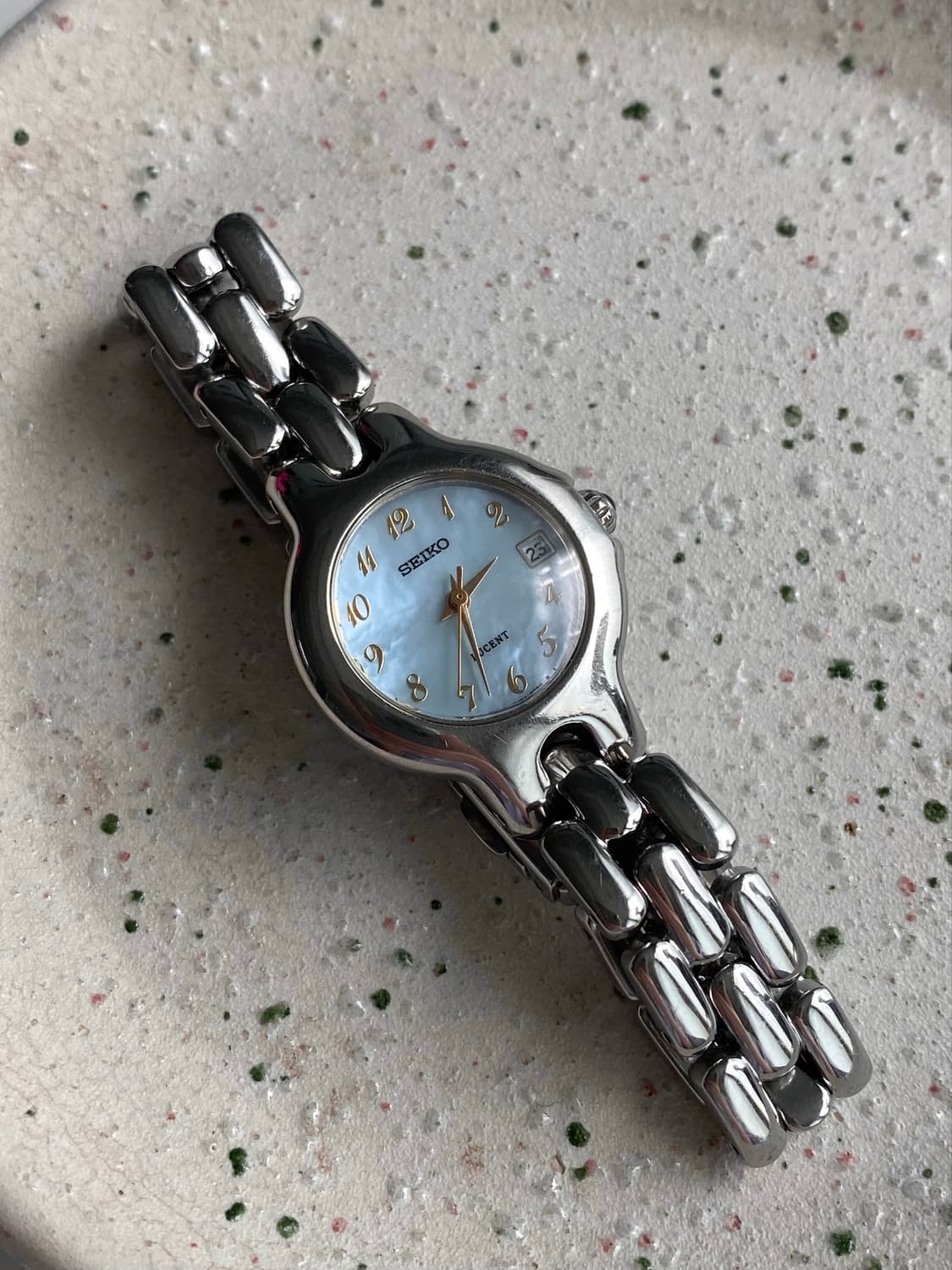 Seiko 세이코 lucent 루센트 데이트 라이트블루 쿼츠 상품이미지2