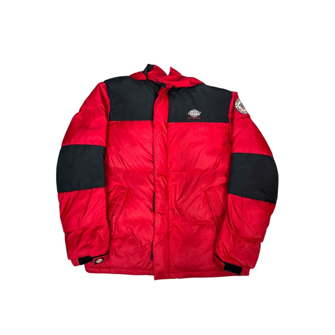 디키즈 덕다운 올드스쿨 레드 후드 패딩 점퍼 M 상품이미지5