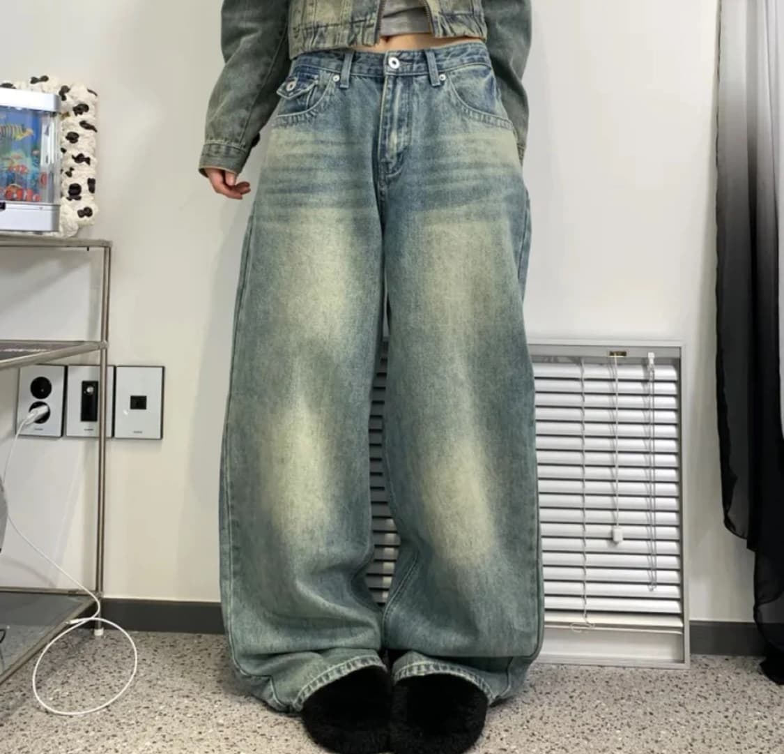 빈티지 워싱 데님팬츠 상품이미지2