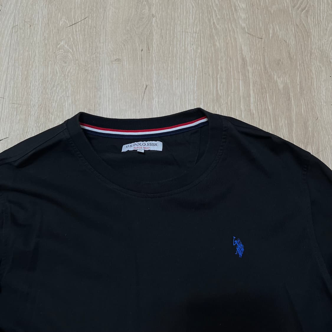 유에스폴로에센 자수로고 라운드넥 긴팔 티셔츠 L/100 상품이미지2