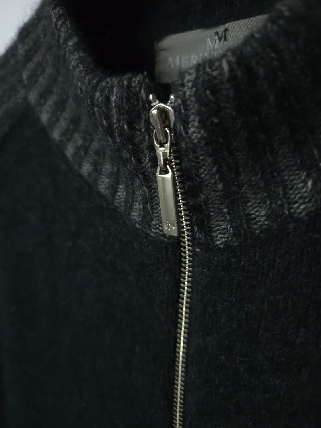 메리노밍크 배색 니트집업(남성100) 상품이미지5