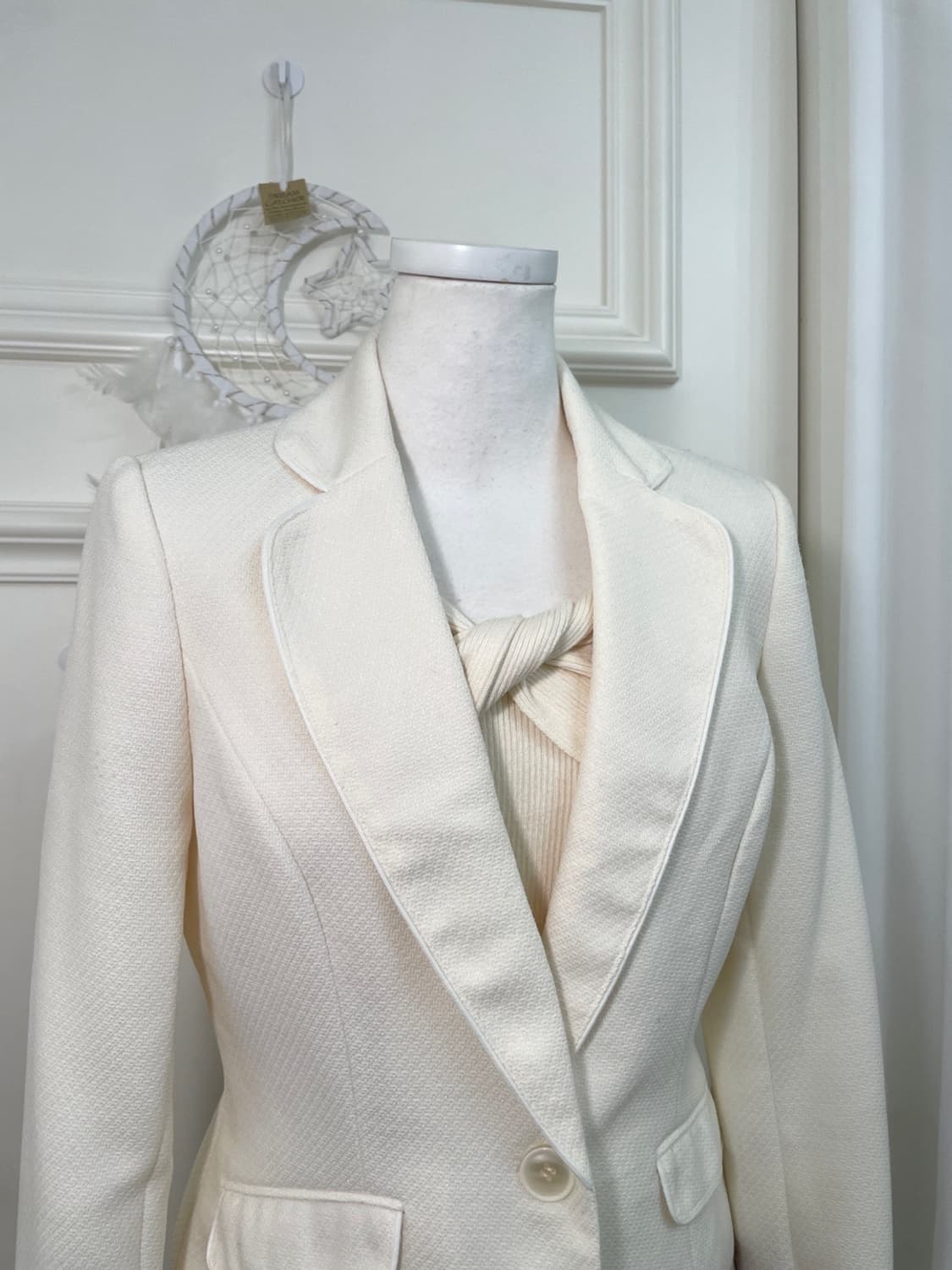 cream back bow spring jacket(size-11) 상품이미지6