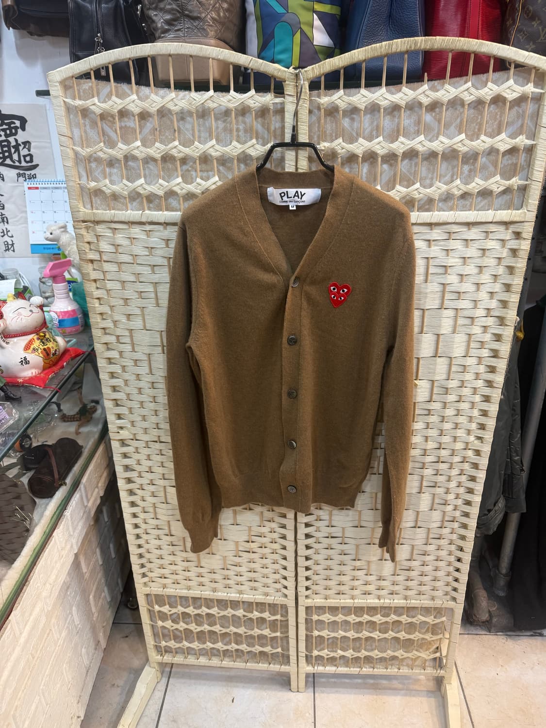 95 정품 꼼데가르송 더블 레드와펜 가디건 팝니다 상품이미지1