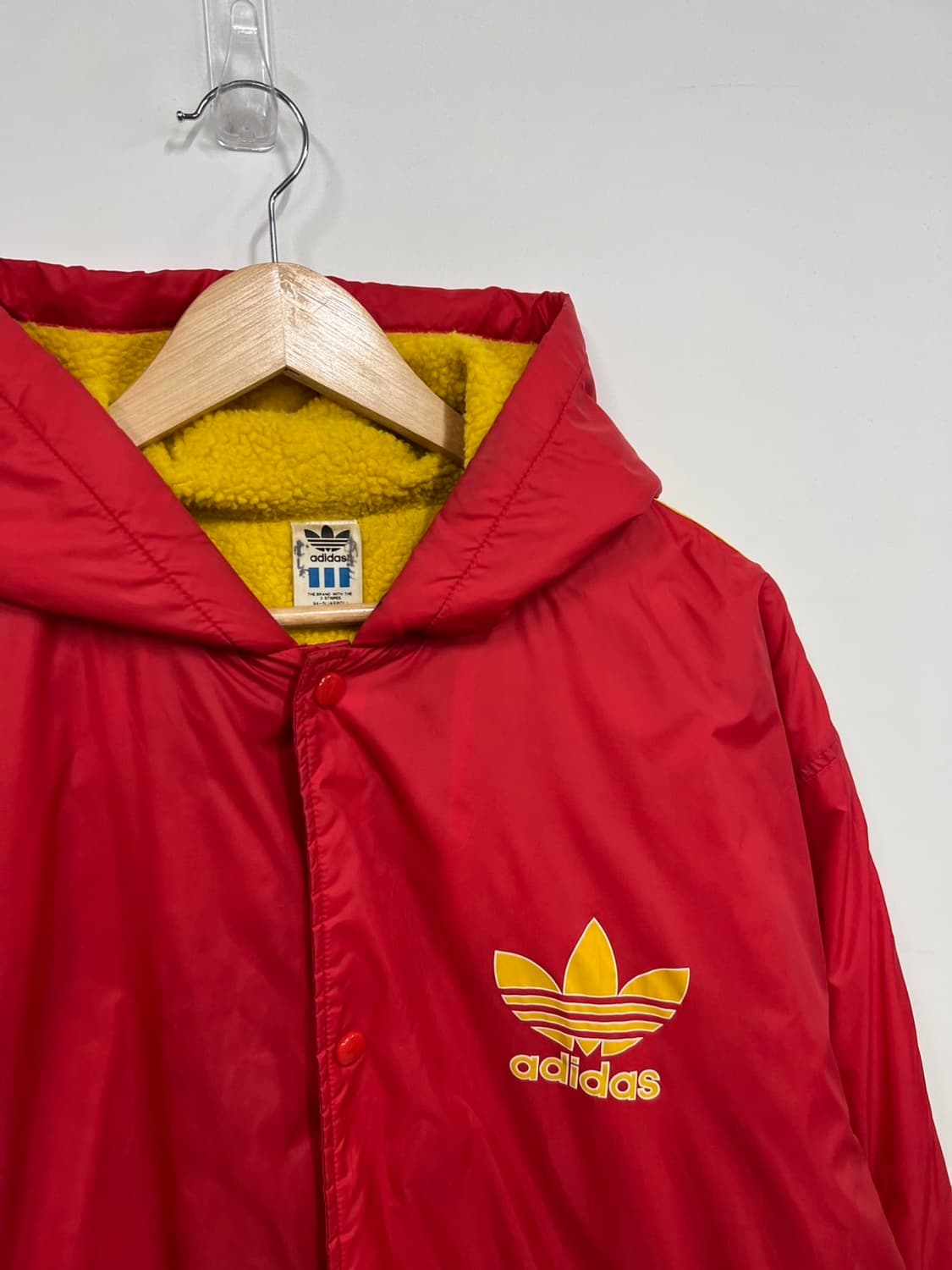 90's 아디다스 빅로고 트레포일 빈티지 롱 후드 점퍼 상품이미지2