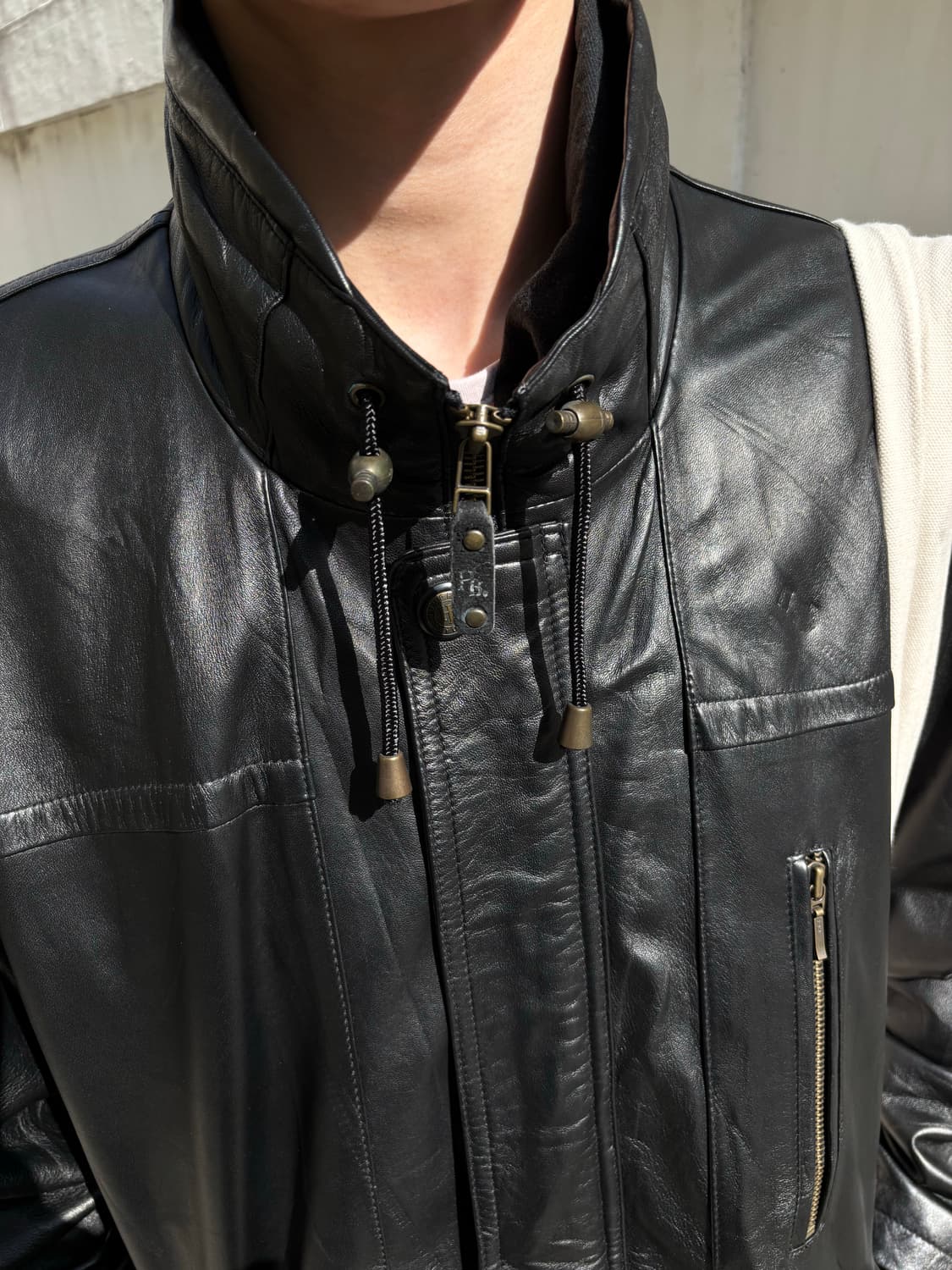 vtg toggle lambskin car coat 상품이미지5