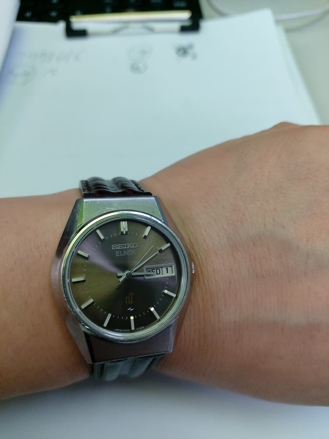 세이코 엘닉스 가죽 시계 상품이미지4