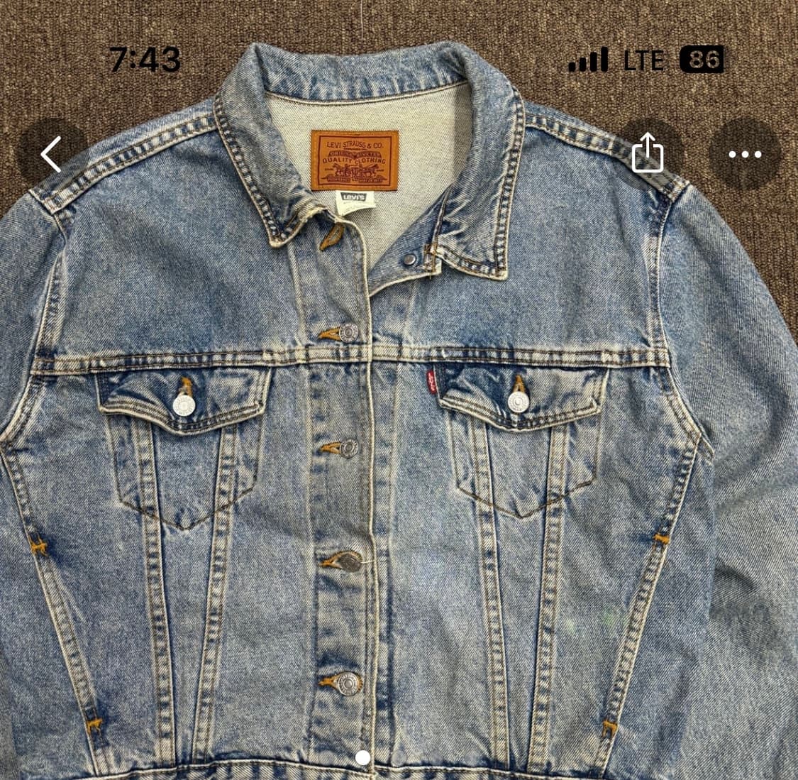 90s 리바이스 데님 트러커자켓 made in usa M 상품이미지2