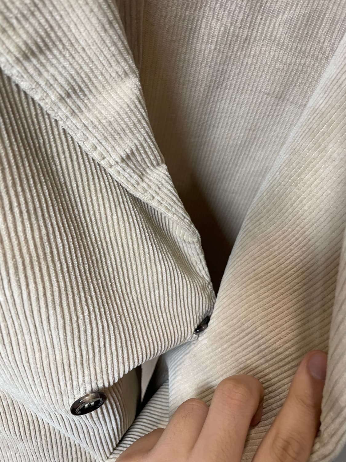 (54) Bagutta 바구따 아이보리 코듀로이 더블 자켓 상품이미지4