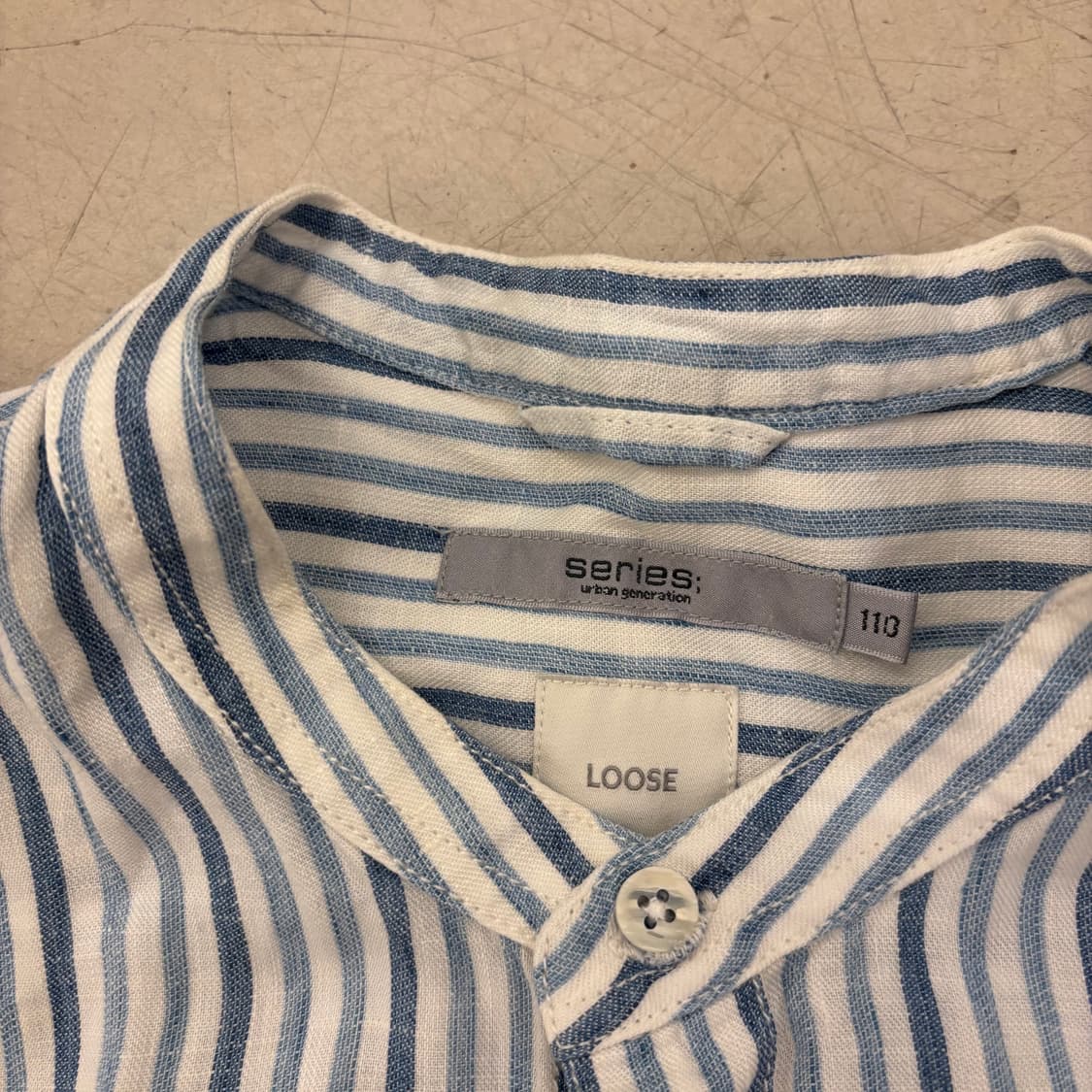 시리즈 스트라이프 린넨 헨리넥 셔츠 상품이미지3