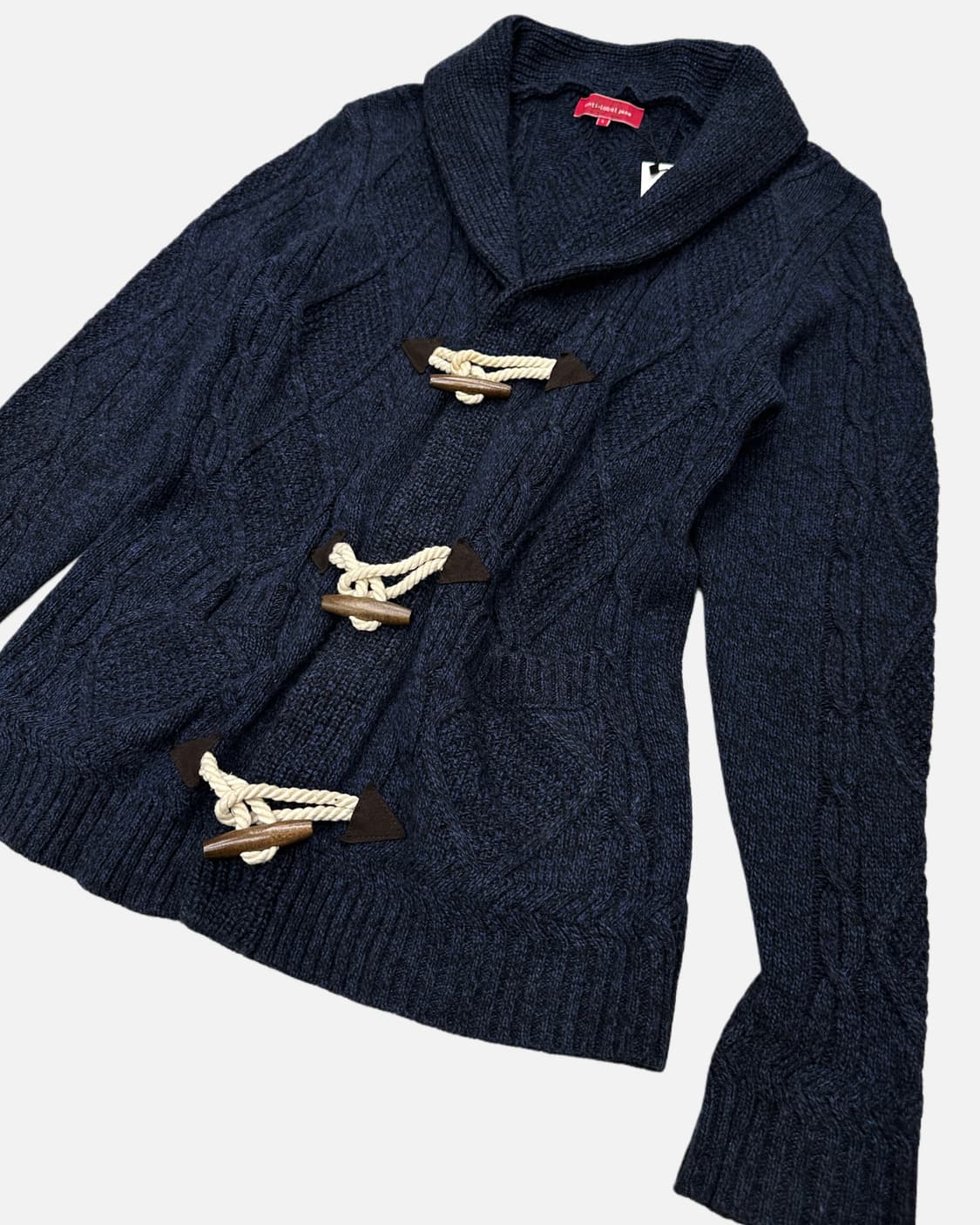 ANTI-LABEL navy duffle showl cardigan 상품이미지2