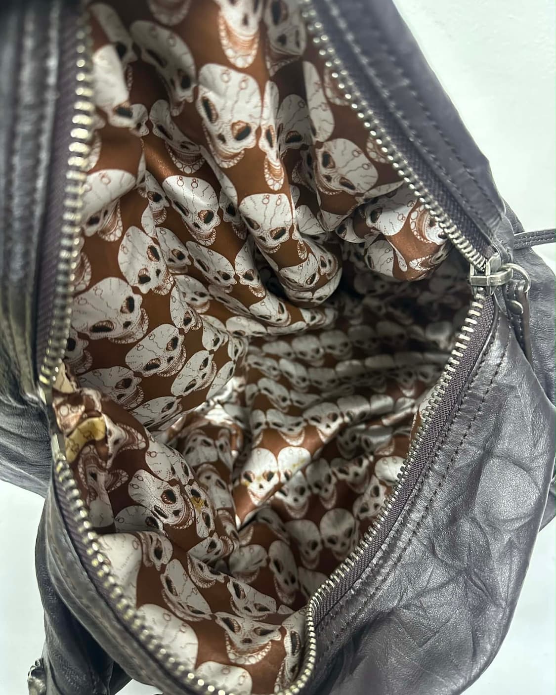 토마스 와일드 스컬 해골 가죽 체인 숄더 & 토트백 상품이미지6