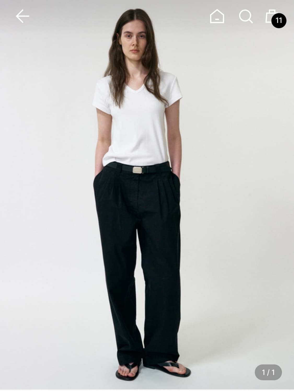 낫띵리튼 lena 3-tuck pants black s 상품이미지1
