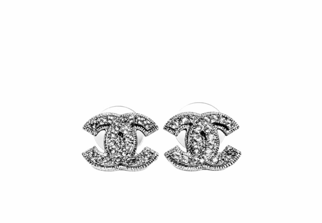 샤넬 여성 CC로고 코코 크리스탈 클래식 귀걸이 이어링 실버 상품이미지1