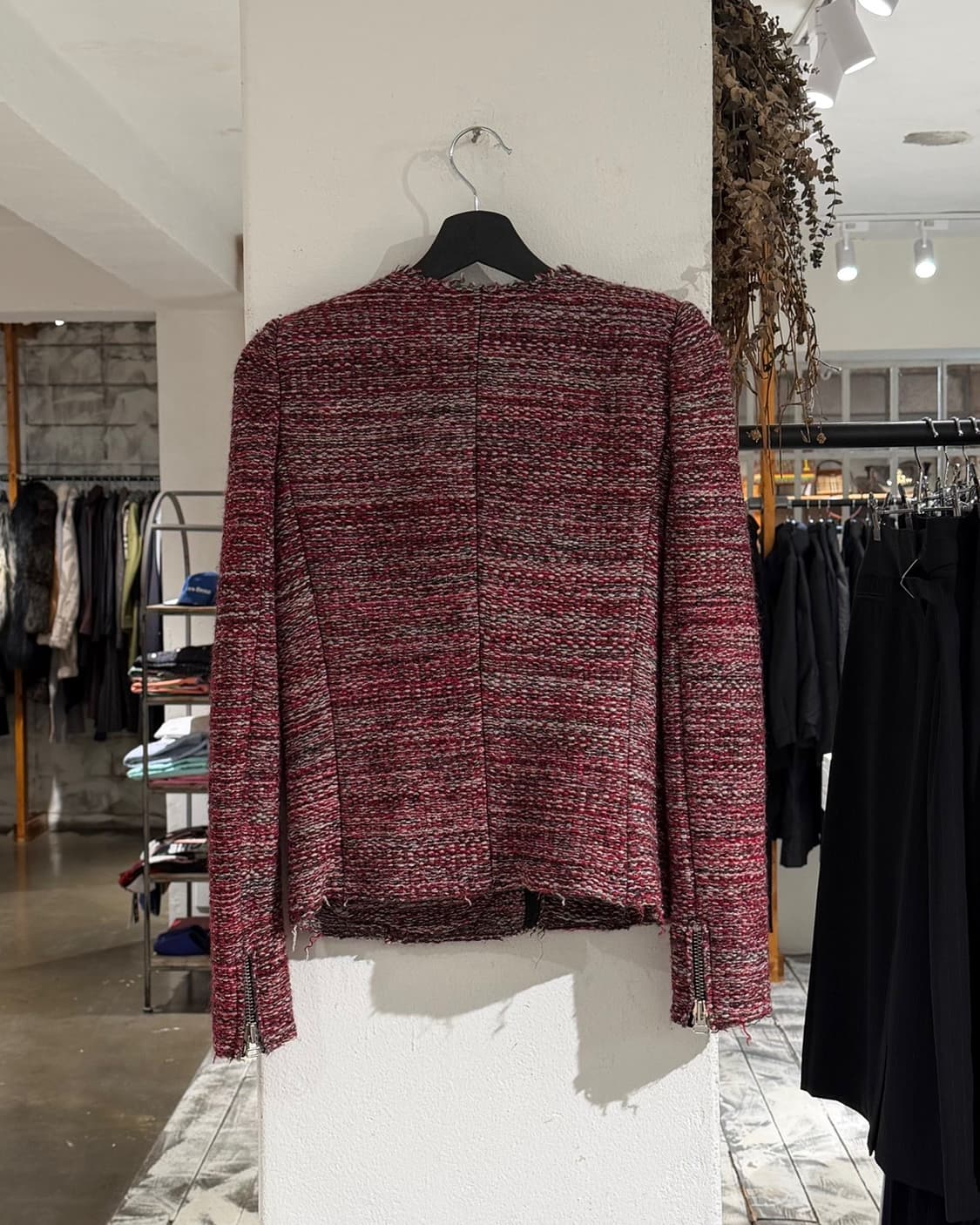 이자벨 마랑 레드 버진울 트위드 자켓 상품이미지6