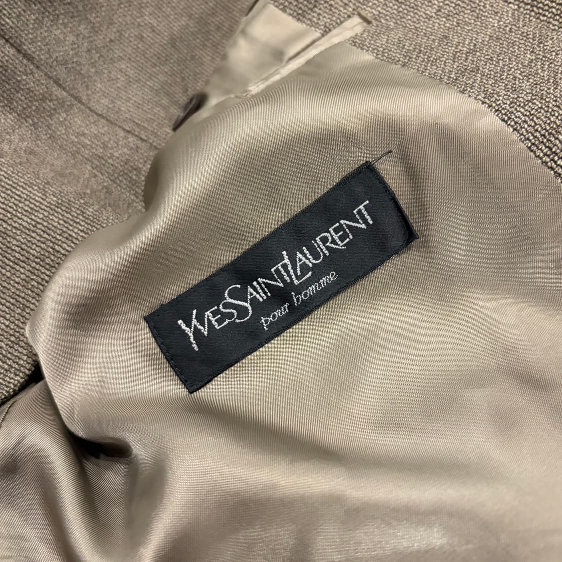 [41S] 입생로랑 뿌르 옴므 울 브라운 더블 버튼 자켓 D256 상품이미지7