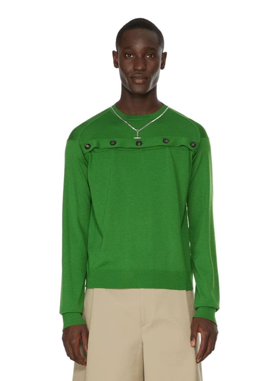 보테가 베네타 오픈 버튼 니트 브라운 상품이미지4