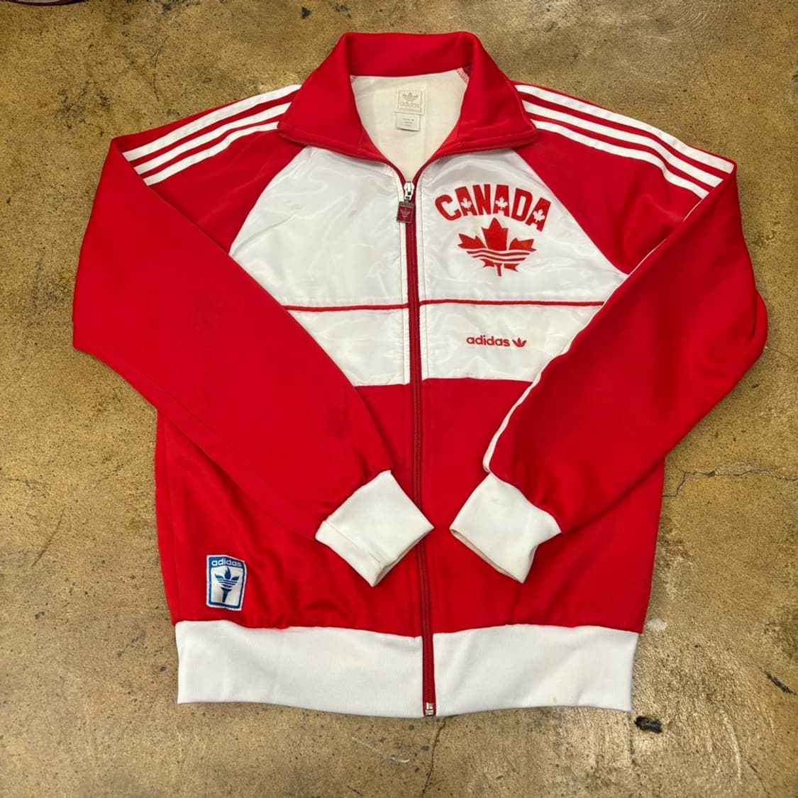 아디다스 레드 화이트 캐나다 져지 트랙탑 90 상품이미지2
