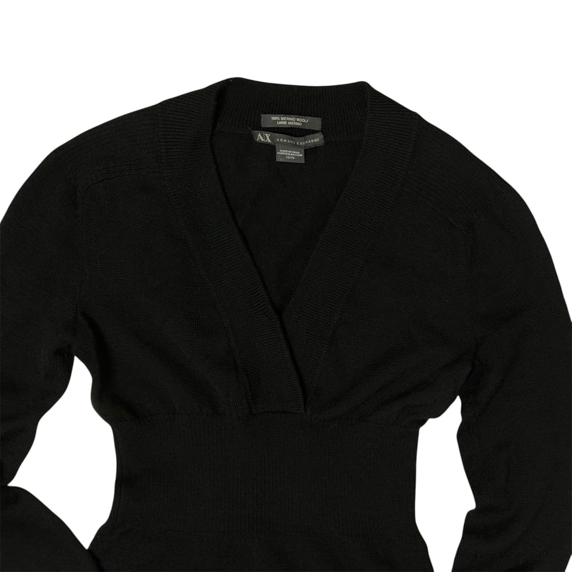 AX 메리노 울 블랙 미니 드레스 상품이미지5