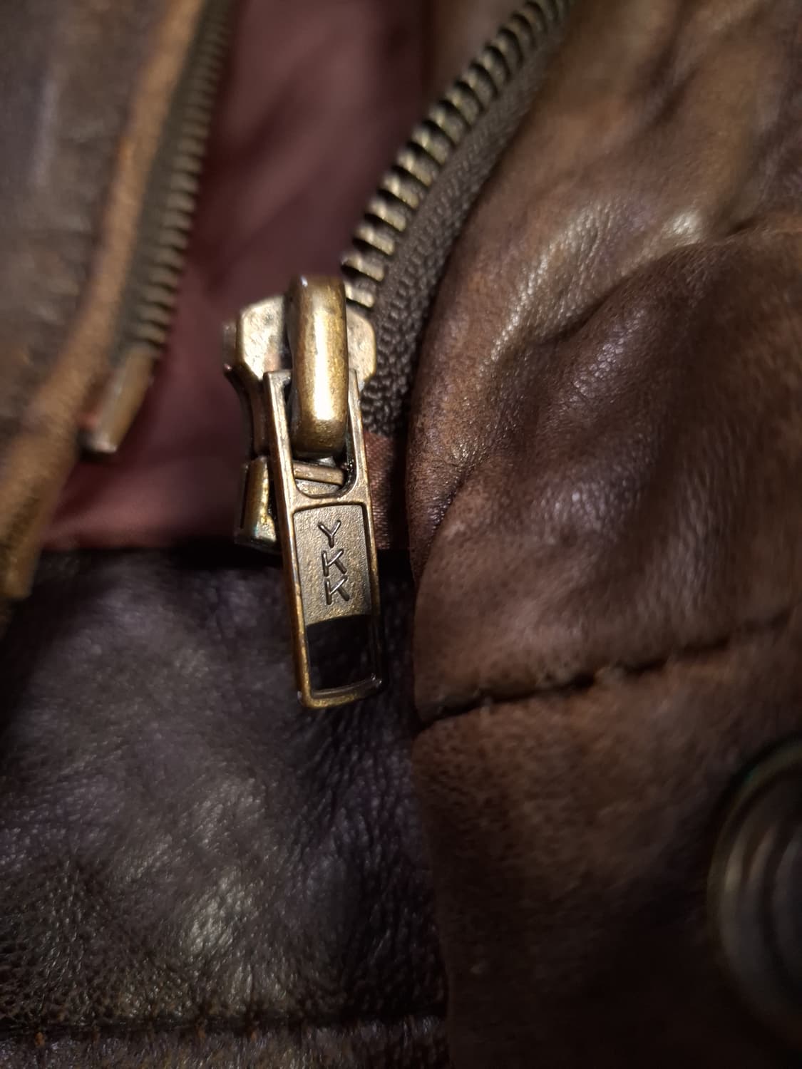 90's 국내산 MONO CHAIN 리얼레더 빈티지 항공자켓 상품이미지7