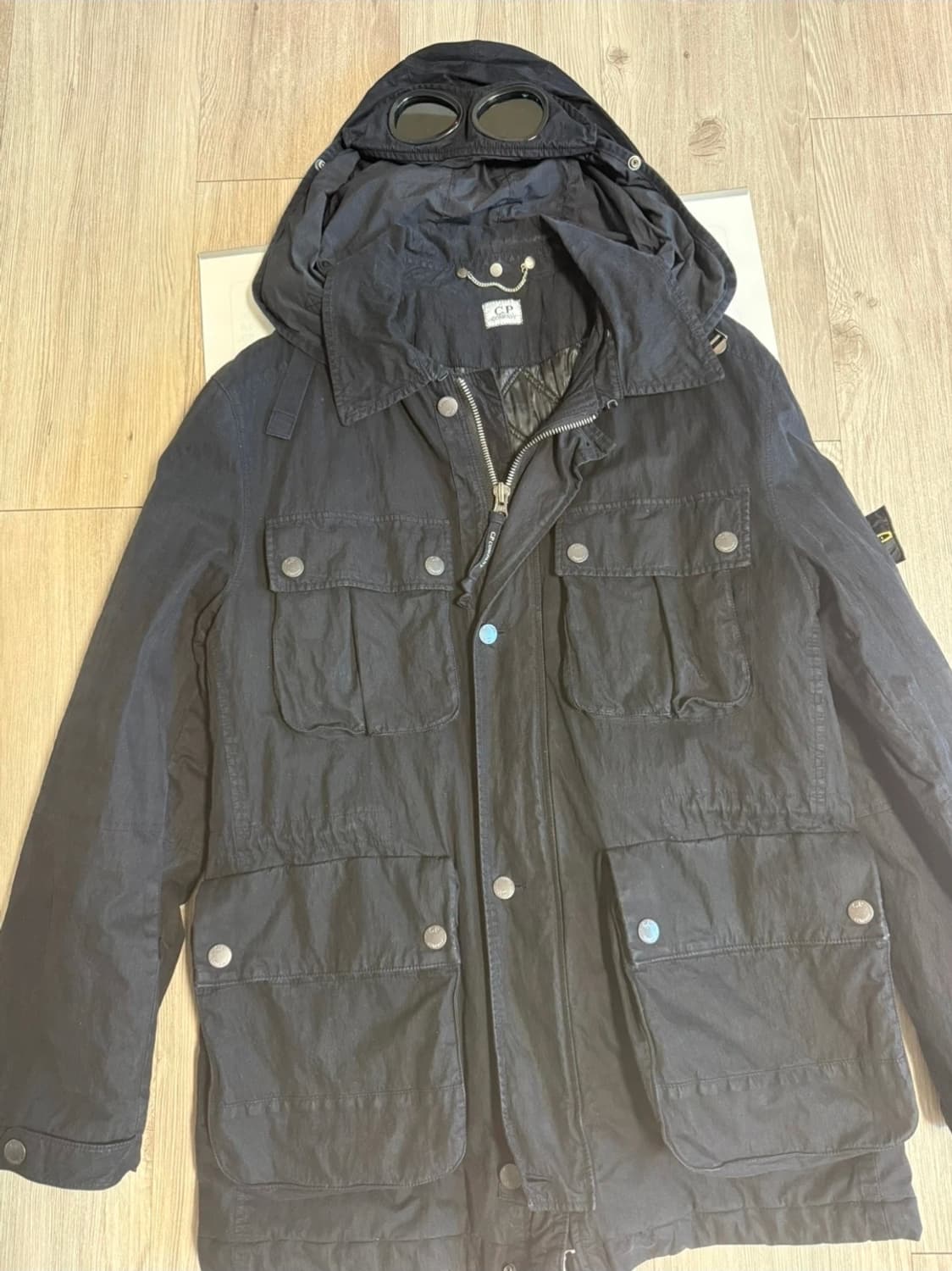 C.P. Company 고글 후드 자켓 블랙 상품이미지4