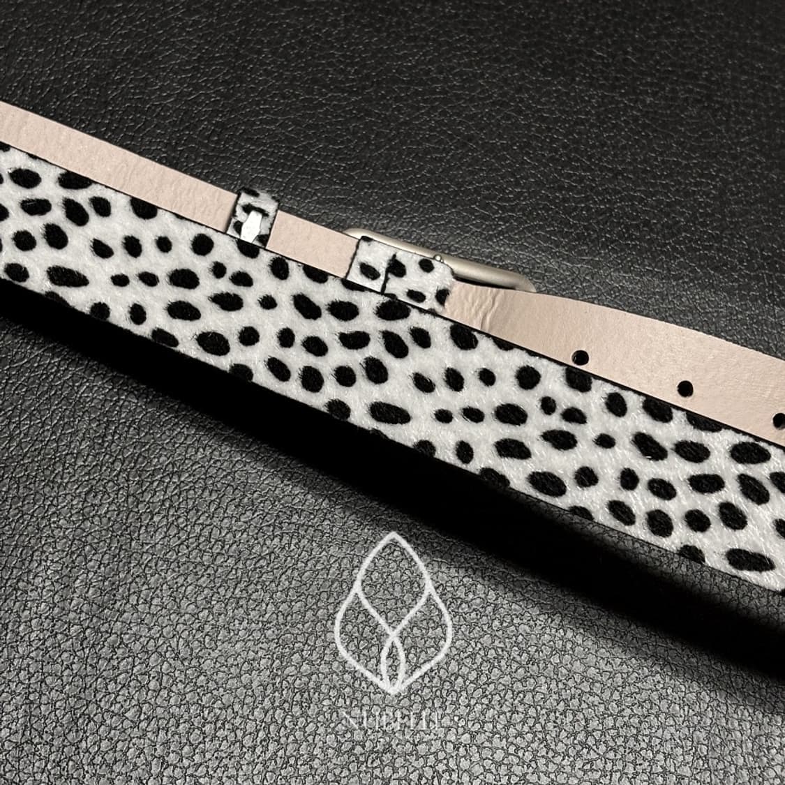🌗 Dalmatian belt / 달마시안 호피 송치털 가죽 벨트 상품이미지8